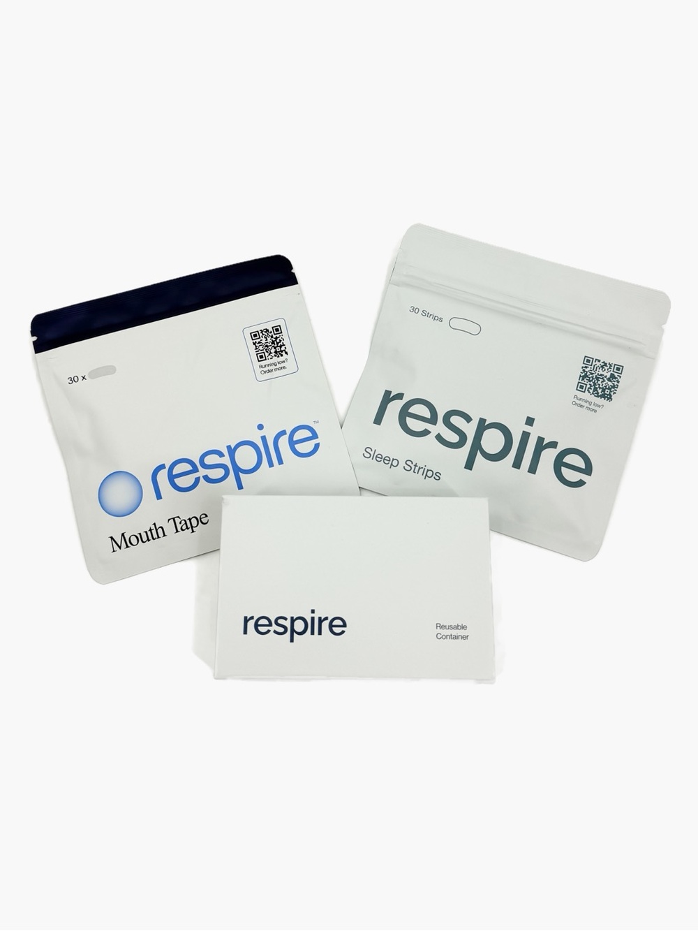 Respire Mouth Tape & Nasal Strips Bundle with Reusable Storage Case NWT